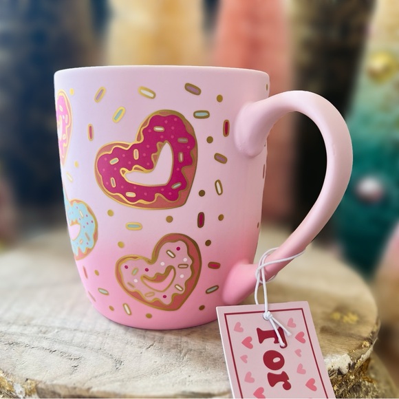 NEW Peppermint & Pine Soft Touch Colorful Heart Donuts Sprinkles Christmas Mug - Picture 6 of 12
